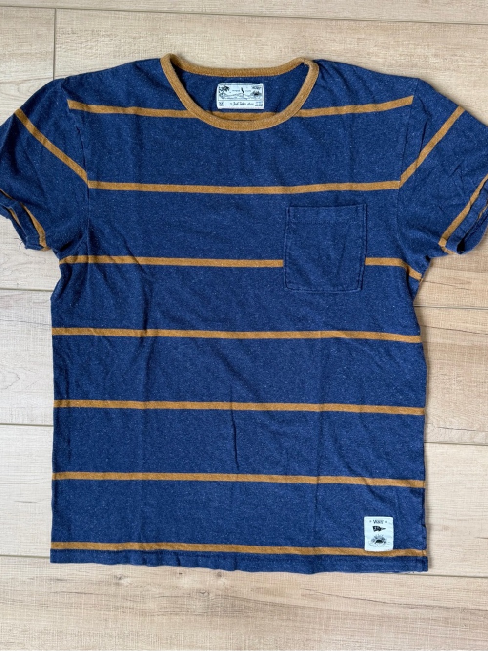Vans Shirt Mens M Joel Tudor Skate Surf Striped Pocket T-shirt Excellent Cond